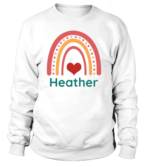 Heather Vintage Boho Rainbow Sweatshirt Unisex