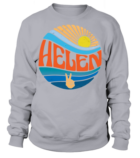 Helen Shirt Vintage Sunset Helen Groovy Tie Dye Sweatshirt Unisex