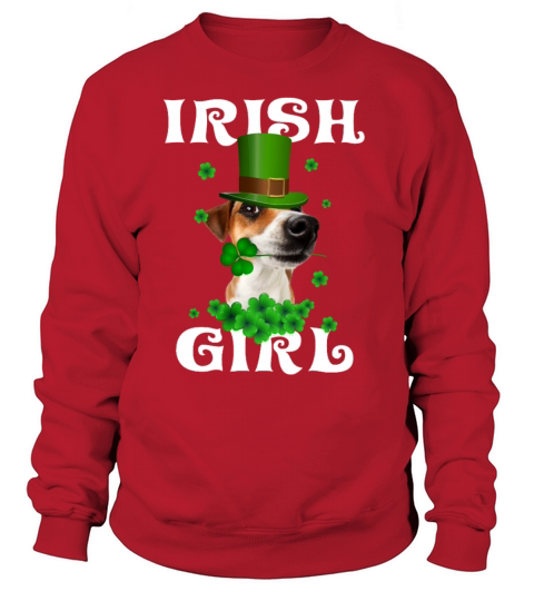 Jack Russell Terrier patricks day gift for her Sweatshirt Unisex