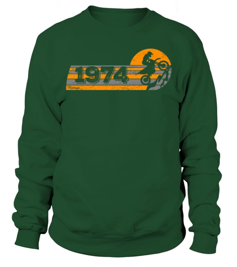 Motorcycle Vintage 1974 Birthday Motorbike Sweatshirt Unisex