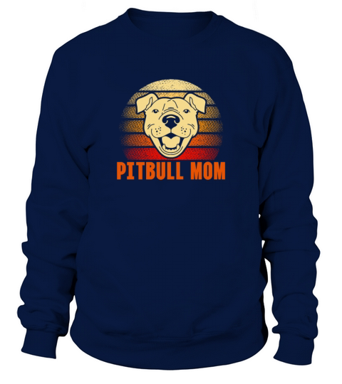 Pitbull Mom Retro Vintage Sweatshirt Unisex