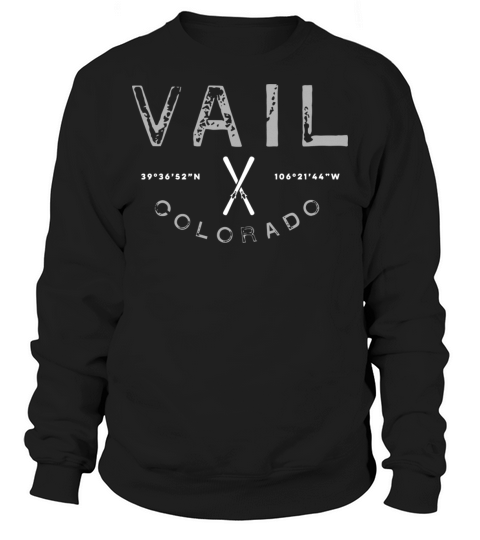 Vail Colorado Graphic Vintage Ski T Sweatshirt Unisex