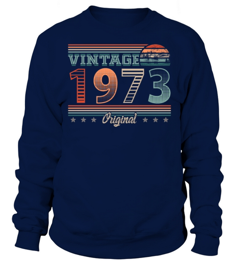 Vintage 1973 birthday 1973 Gift Retro Men Women Sweatshirt Unisex
