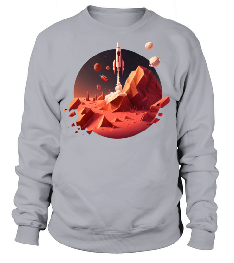Vintage Space Science Mars Fiction Geek Solar Sweatshirt Unisex