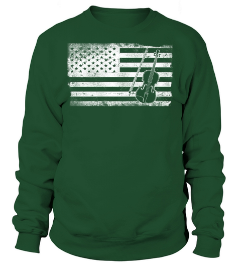 Violin Violinist Usa American Flag Sweatshirt Unisex