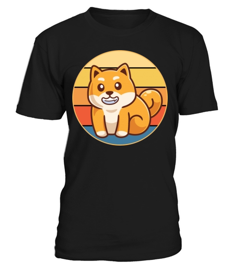 Cute Shiba Inu Dog Breed Vintage Retro Sunset T-Shirt Unisex