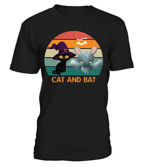 Funny Cute Cat And Bat T-Shirt Unisex