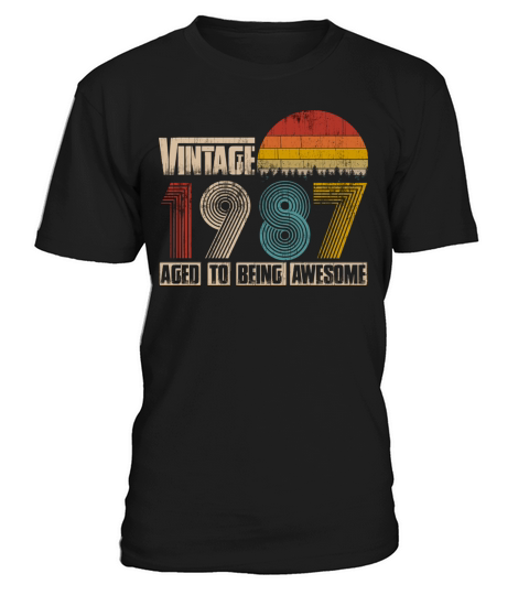 Vintage 1987 Design 33 Years Old 33rd Birthday For T-Shirt Unisex