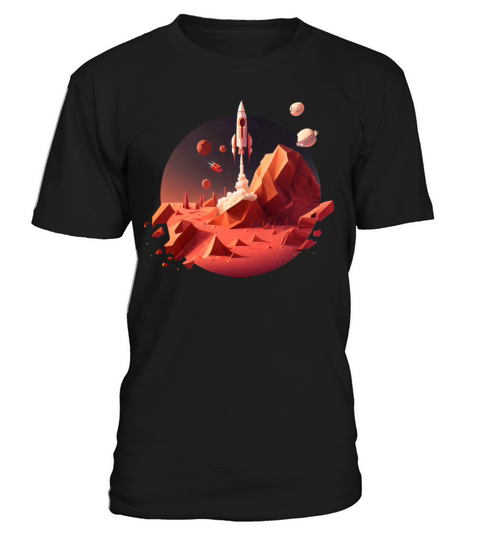 Vintage Space Science Mars Fiction Geek Solar T-Shirt Unisex