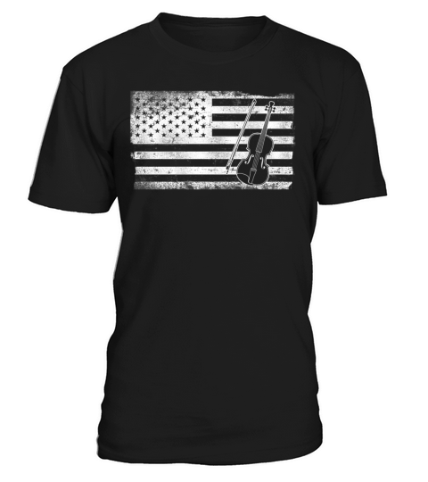Violin Violinist Usa American Flag T-Shirt Unisex