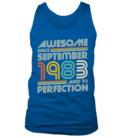 40th birthday vintage awesome since september 1983 Tank Top Unisex