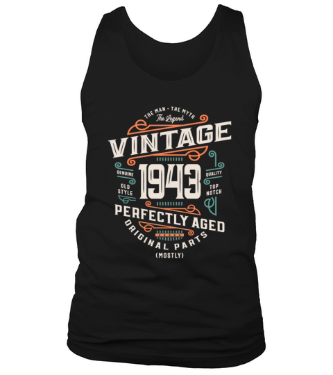 80 Years Old Vintage 1943 Man Myth Legend Tank Top Unisex