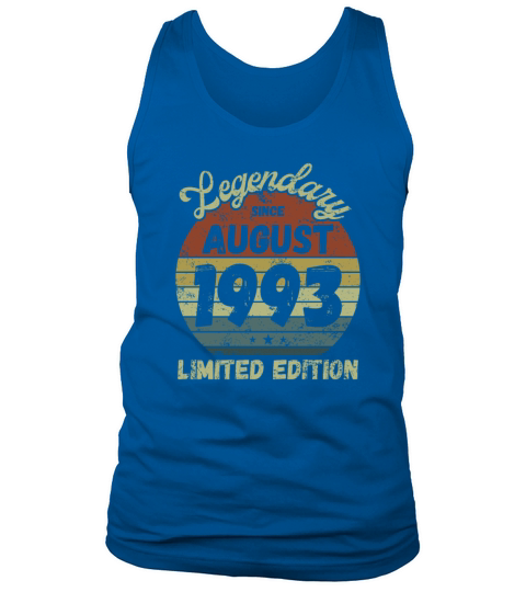August 1993 - Vintage Birthday Present Tank Top Unisex