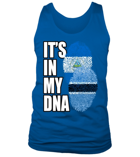 Botswana And Nicaraguan Mix Heritage DNA Flag Tank Top Unisex