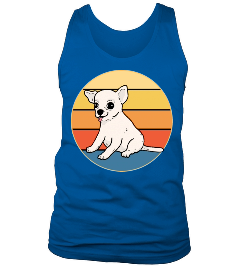 Cute Chihuahua Dog Breed Vintage Retro Sunset Tank Top Unisex