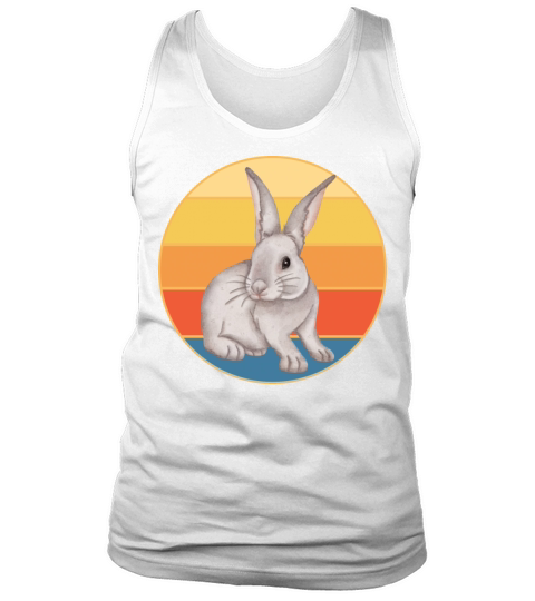 Cute Rabbit Bunny Retro Sunset Vintage Animal Pet Tank Top Unisex