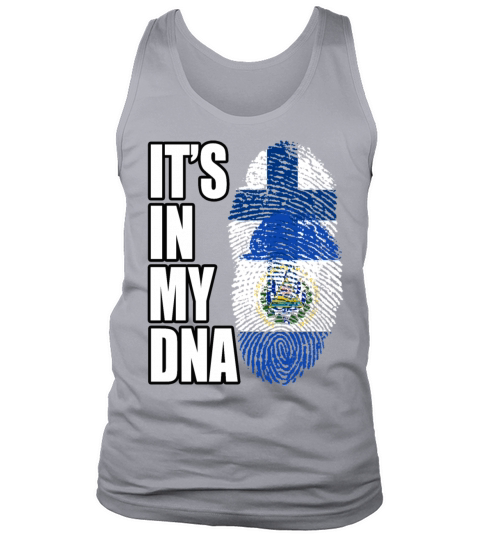 Finland And Salvadoran Mix Heritage DNA Flag Tank Top Unisex