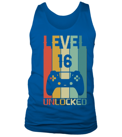 Funny Gamer Vintage Level 16 Unlocked For Gamers Tank Top Unisex