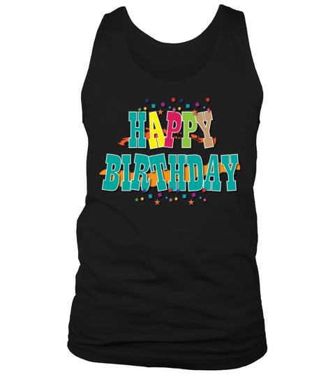 Happy Birthday stars vintage style Tank Top Unisex