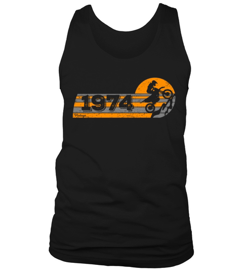 Motorcycle Vintage 1974 Birthday Motorbike Tank Top Unisex