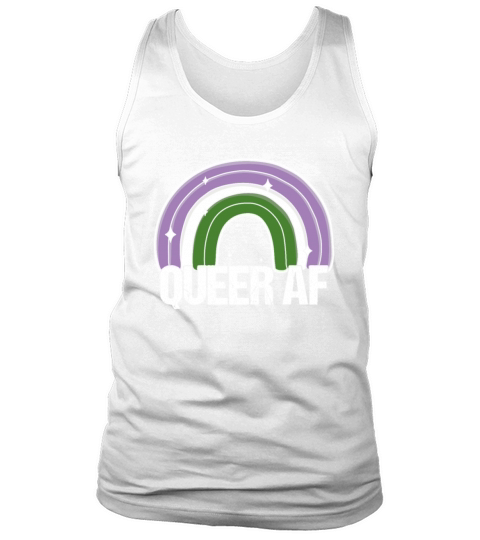 Queer AF Genderqueer Pride Flag Rainbow Tank Top Unisex