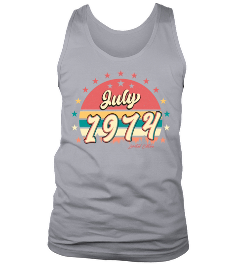 Vintage 1974 July Tank Top Unisex