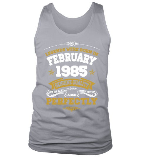 Vintage Aged To Perfection Ferbuary 1985 Tank Top Unisex