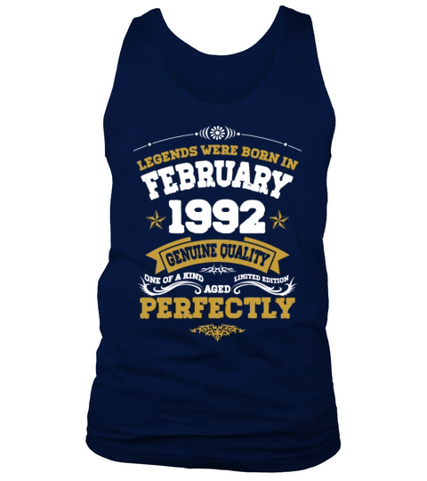 Vintage Aged To Perfection Ferbuary 1992 Tank Top Unisex