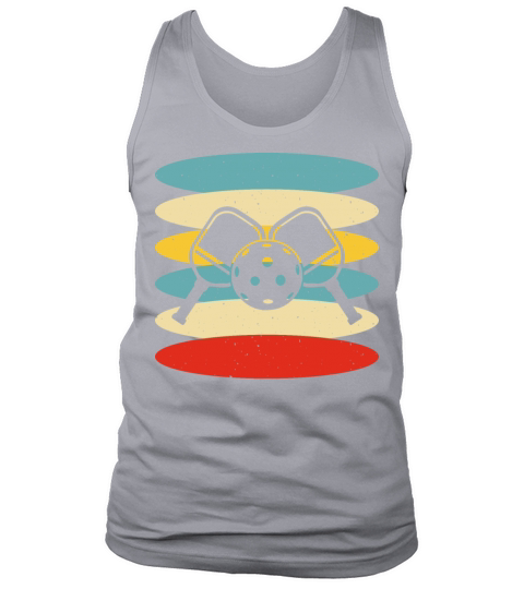 Vintage Pickleball Sports Paddle Lover Sunset Tank Top Unisex