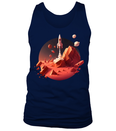 Vintage Space Science Mars Fiction Geek Solar Tank Top Unisex