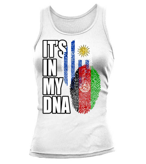 Afghan And Uruguayan Mix Heritage DNA Flag Tank top Woman