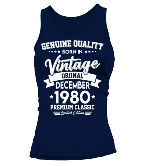 Born In December 1980 Original Vintage Tank top Woman