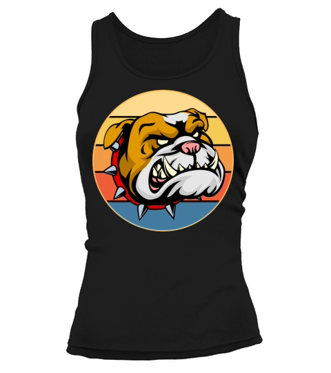 Bulldog Dog Breed Vintage Retro Sunset Tank top Woman