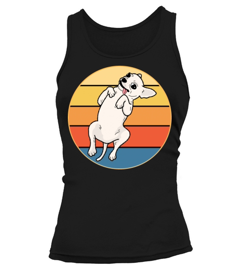 Cute Chihuahua Dog Breed Vintage Retro Sunset Tank top Woman