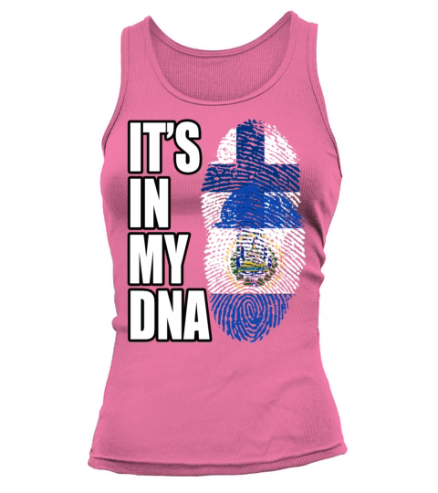 Finland And Salvadoran Mix Heritage DNA Flag Tank top Woman