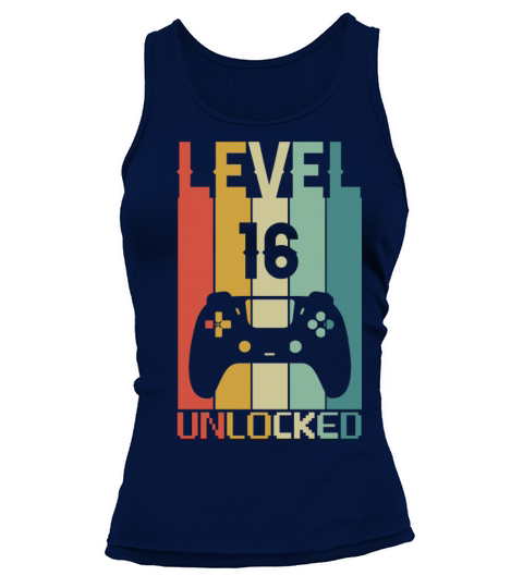 Funny Gamer Vintage Level 16 Unlocked For Gamers Tank top Woman
