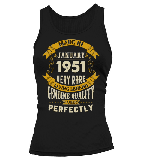 January 1951 Vintage Birthday Present Tank top Woman