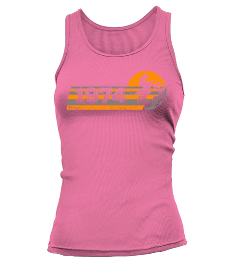 Motorcycle Vintage 1974 Birthday Motorbike Tank top Woman
