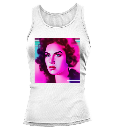 Retrowave Synthwave 80s Character Design Tank top Woman