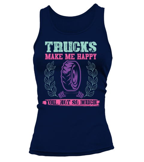 trucker happy Tank top Woman