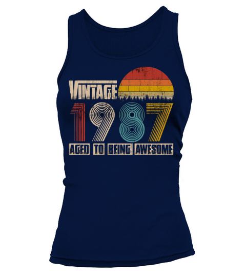 Vintage 1987 Design 33 Years Old 33rd Birthday For Tank top Woman