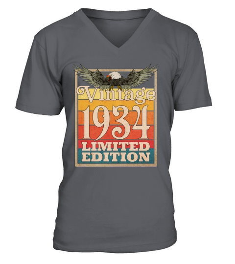 1934 Vintage Retro American Eagle Limited Edition V-Neck T-shirt