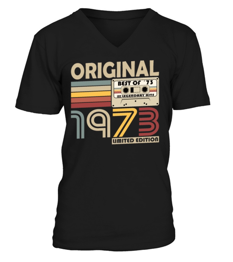 50th birthday vintage 1973 original 1973 V-Neck T-shirt