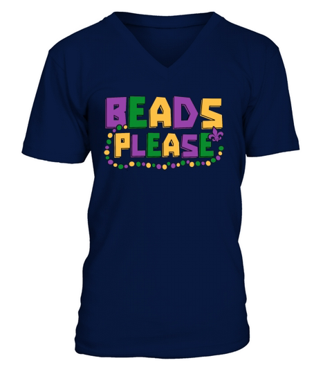 Beading Beads Please Crafts Beaded Jewelry Beader V-Neck T-shirt