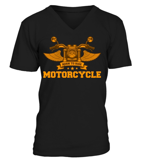 Born Ride Motorcycle Rider Retro Vintage Classic V-Neck T-shirt