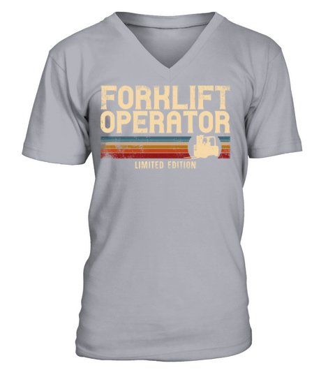 Certified Forklift Truck Operator V-Neck T-shirt