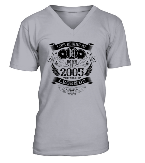 Coming of Age Gifts Vintage 2005 Vintage Birthday V-Neck T-shirt