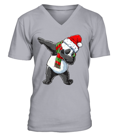 Dabbing Panda Santa Christmas Kids Boys Men Xmas B V-Neck T-shirt