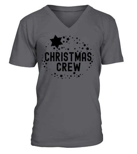 Grunge Christmas Crew Group Party Matching Pajama V-Neck T-shirt