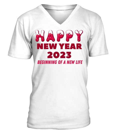Happy new year Usa 2023 V-Neck T-shirt